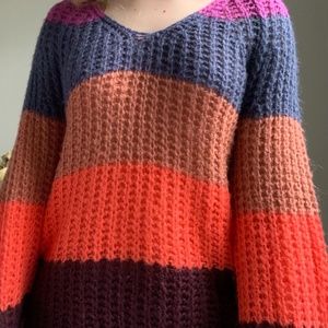 color block sweater